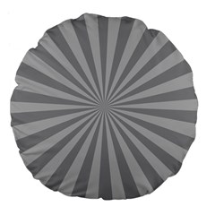 Grey Starburst Line Light Large 18  Premium Flano Round Cushions by Mariart