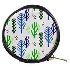 Forest Green Drop Blue Brown Polka Circle Mini Makeup Bags by Mariart