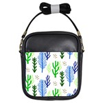 Forest Green Drop Blue Brown Polka Circle Girls Sling Bags Front