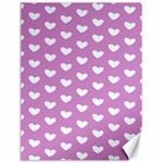 Heart Love Valentine White Purple Card Canvas 18  x 24   17.8 x23.08  Canvas - 1