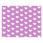 Heart Love Valentine White Purple Card Double Sided Flano Blanket (Large)  Blanket Back