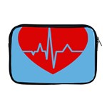 Heartbeat Health Heart Sign Red Blue Apple MacBook Pro 17  Zipper Case Front