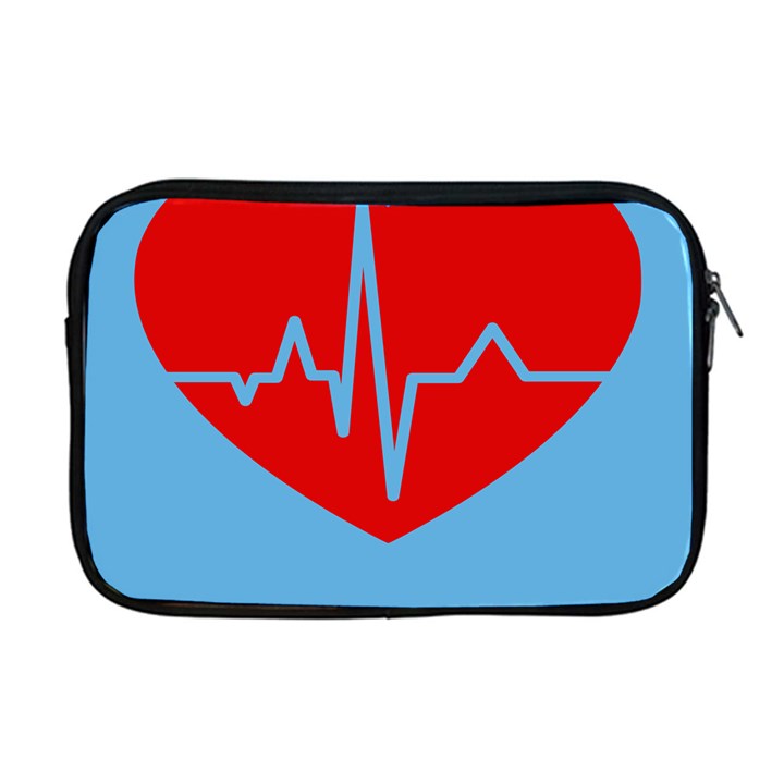 Heartbeat Health Heart Sign Red Blue Apple MacBook Pro 17  Zipper Case