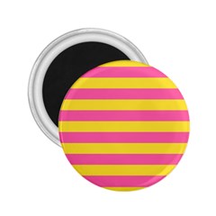 Horizontal Pink Yellow Line 2 25  Magnets by Mariart