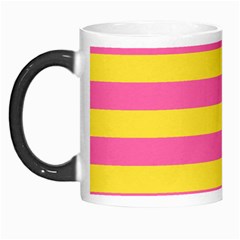 Horizontal Pink Yellow Line Morph Mugs by Mariart