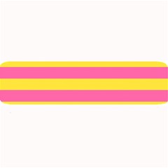 Horizontal Pink Yellow Line Large Bar Mats by Mariart