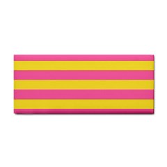 Horizontal Pink Yellow Line Cosmetic Storage Cases by Mariart