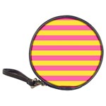 Horizontal Pink Yellow Line Classic 20-CD Wallets Front