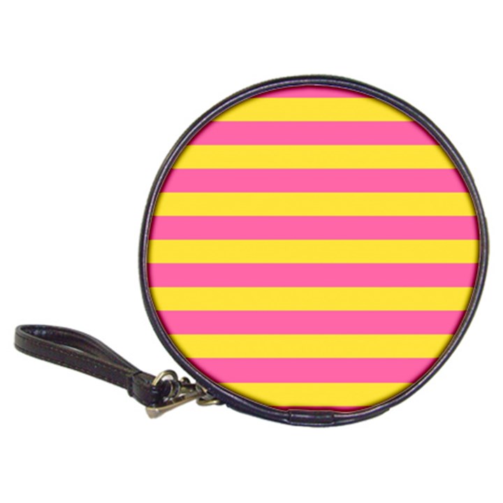 Horizontal Pink Yellow Line Classic 20-CD Wallets