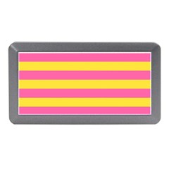 Horizontal Pink Yellow Line Memory Card Reader (mini) by Mariart