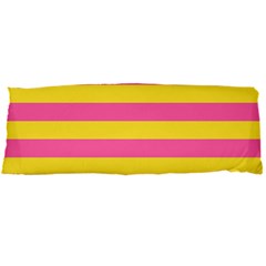 Horizontal Pink Yellow Line Body Pillow Case Dakimakura (two Sides) by Mariart