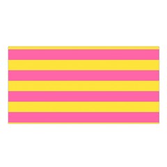 Horizontal Pink Yellow Line Satin Shawl by Mariart