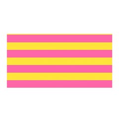 Horizontal Pink Yellow Line Satin Wrap by Mariart