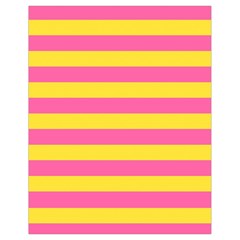 Horizontal Pink Yellow Line Drawstring Bag (small) by Mariart