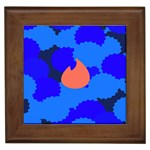 Image Orange Blue Sign Black Spot Polka Framed Tiles Front