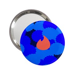 Image Orange Blue Sign Black Spot Polka 2 25  Handbag Mirrors by Mariart