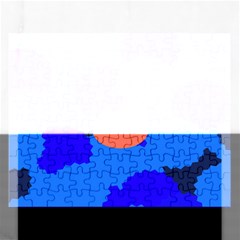 Image Orange Blue Sign Black Spot Polka Rectangular Jigsaw Puzzl by Mariart