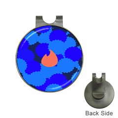 Image Orange Blue Sign Black Spot Polka Hat Clips With Golf Markers by Mariart