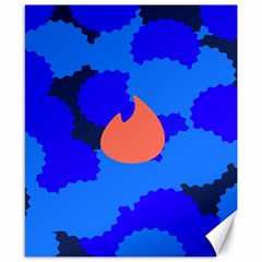 Image Orange Blue Sign Black Spot Polka Canvas 8  X 10  by Mariart