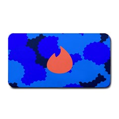 Image Orange Blue Sign Black Spot Polka Medium Bar Mats by Mariart