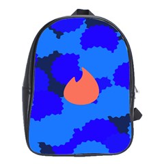 Image Orange Blue Sign Black Spot Polka School Bags(large)  by Mariart