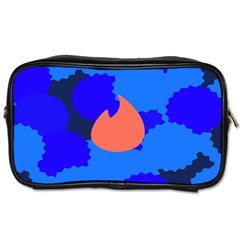 Image Orange Blue Sign Black Spot Polka Toiletries Bags by Mariart