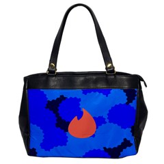 Image Orange Blue Sign Black Spot Polka Office Handbags by Mariart