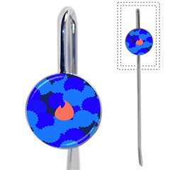 Image Orange Blue Sign Black Spot Polka Book Mark by Mariart