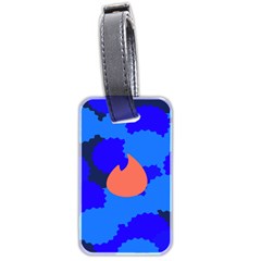 Image Orange Blue Sign Black Spot Polka Luggage Tags (two Sides) by Mariart