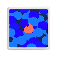 Image Orange Blue Sign Black Spot Polka Memory Card Reader (square)  by Mariart