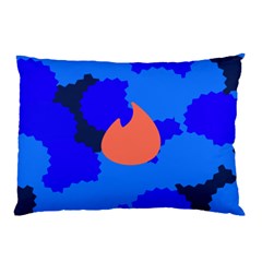 Image Orange Blue Sign Black Spot Polka Pillow Case (two Sides) by Mariart