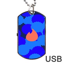 Image Orange Blue Sign Black Spot Polka Dog Tag Usb Flash (two Sides) by Mariart