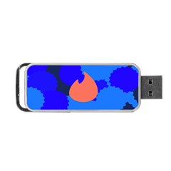 Image Orange Blue Sign Black Spot Polka Portable Usb Flash (one Side) by Mariart