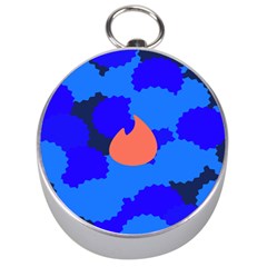 Image Orange Blue Sign Black Spot Polka Silver Compasses by Mariart