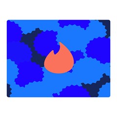 Image Orange Blue Sign Black Spot Polka Double Sided Flano Blanket (mini)  by Mariart