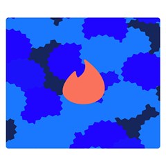 Image Orange Blue Sign Black Spot Polka Double Sided Flano Blanket (small)  by Mariart