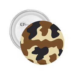 Initial Camouflage Camo Netting Brown Black 2 25  Buttons by Mariart