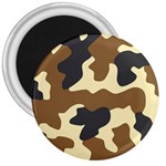 Initial Camouflage Camo Netting Brown Black 3  Magnets Front