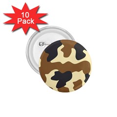 Initial Camouflage Camo Netting Brown Black 1 75  Buttons (10 Pack) by Mariart