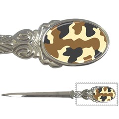 Initial Camouflage Camo Netting Brown Black Letter Openers