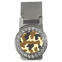 Initial Camouflage Camo Netting Brown Black Money Clips (cz) 