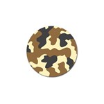 Initial Camouflage Camo Netting Brown Black Golf Ball Marker Front