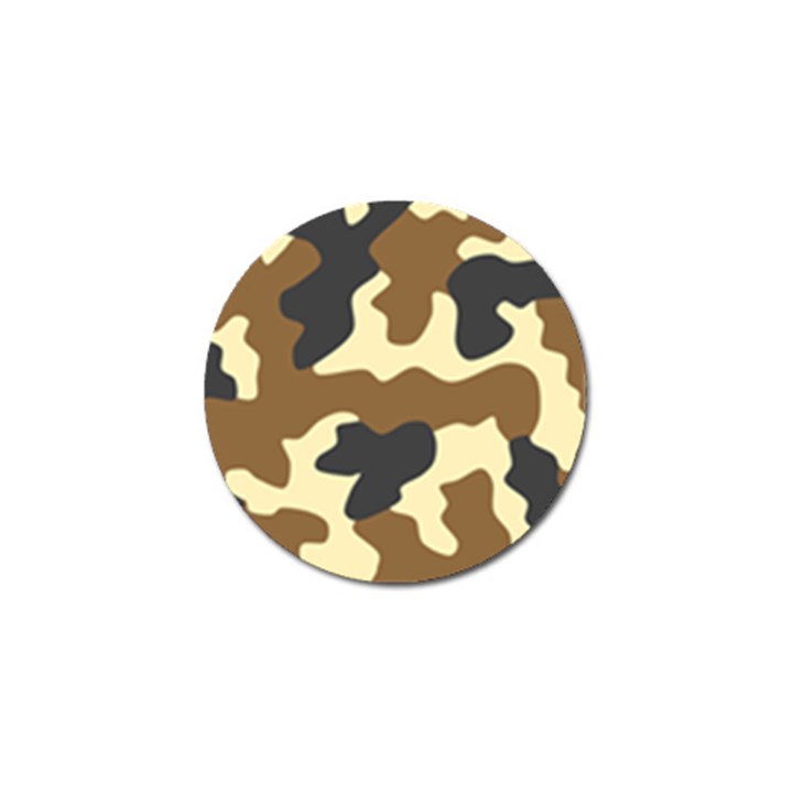 Initial Camouflage Camo Netting Brown Black Golf Ball Marker