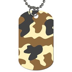 Initial Camouflage Camo Netting Brown Black Dog Tag (two Sides) by Mariart