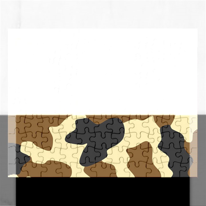 Initial Camouflage Camo Netting Brown Black Rectangular Jigsaw Puzzl