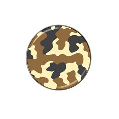 Initial Camouflage Camo Netting Brown Black Hat Clip Ball Marker (4 Pack) by Mariart