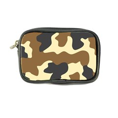 Initial Camouflage Camo Netting Brown Black Coin Purse by Mariart