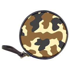 Initial Camouflage Camo Netting Brown Black Classic 20-cd Wallets by Mariart