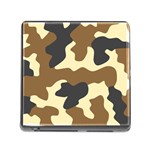 Initial Camouflage Camo Netting Brown Black Memory Card Reader (Square) Front