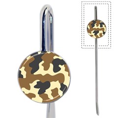 Initial Camouflage Camo Netting Brown Black Book Mark by Mariart